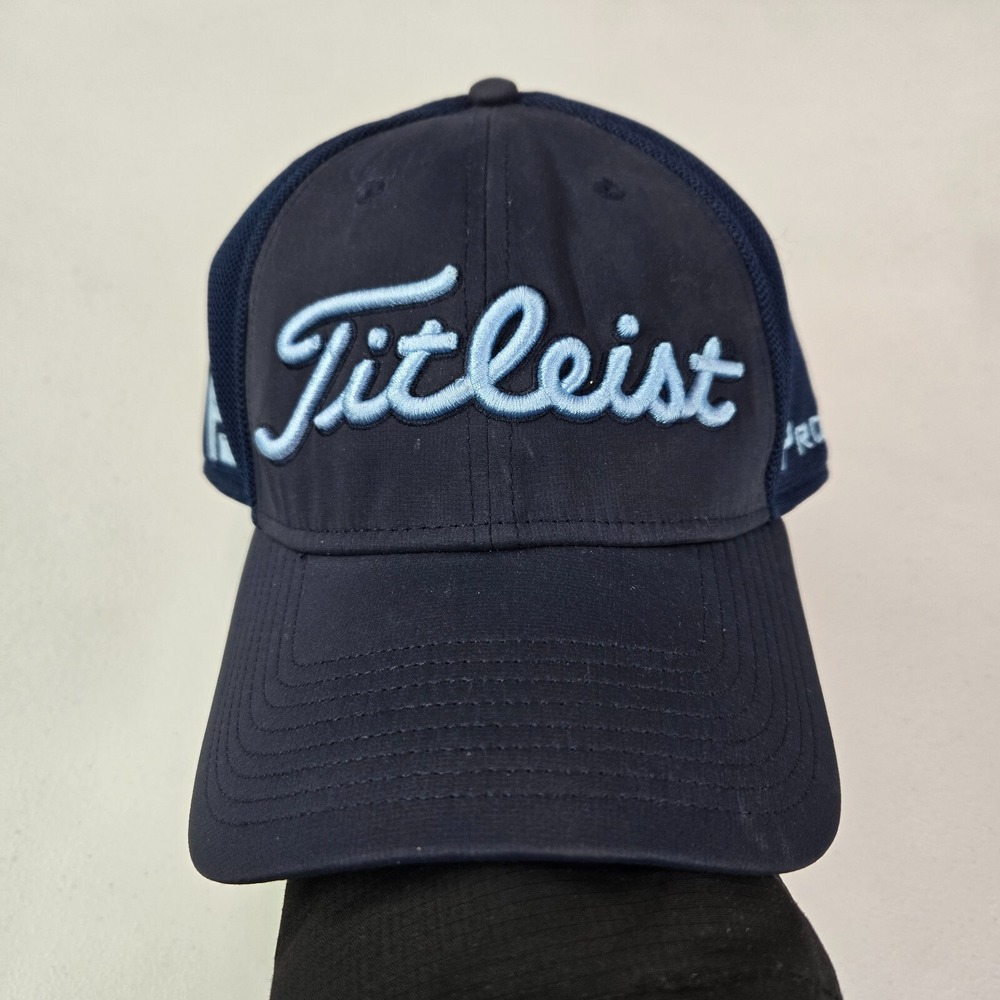 Titleist Men Hat Medium Large‎ Blue Baseball Cap Logo Embroidered New Era